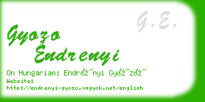 gyozo endrenyi business card